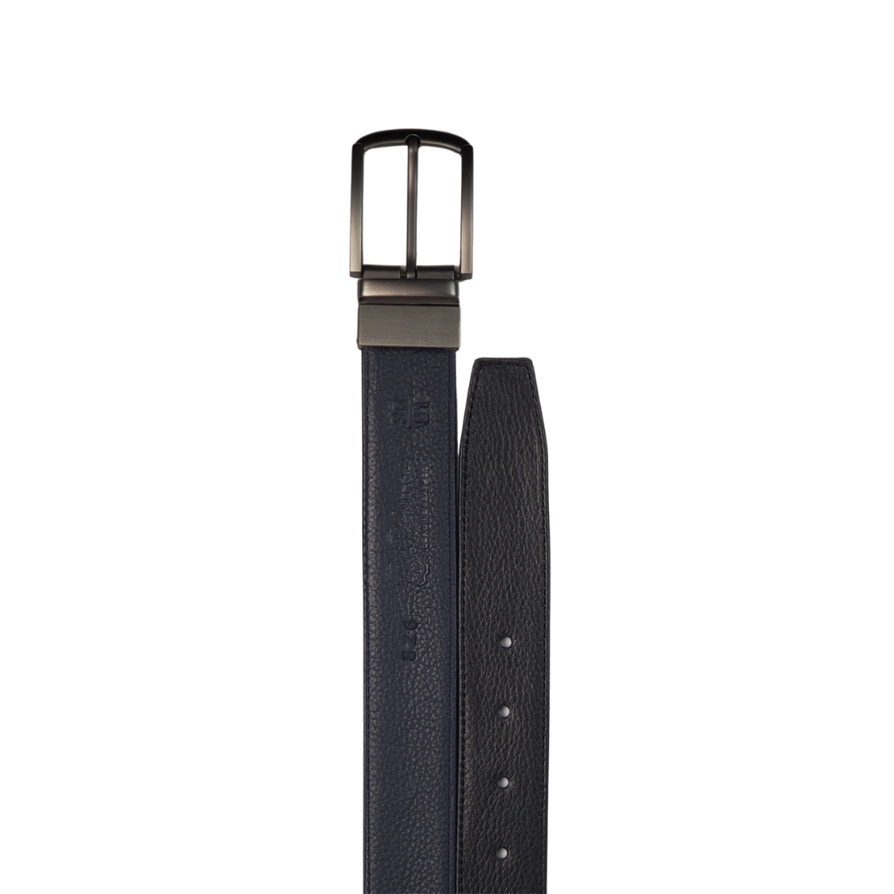 Leather Reversible Belt - Black/Navy (826)